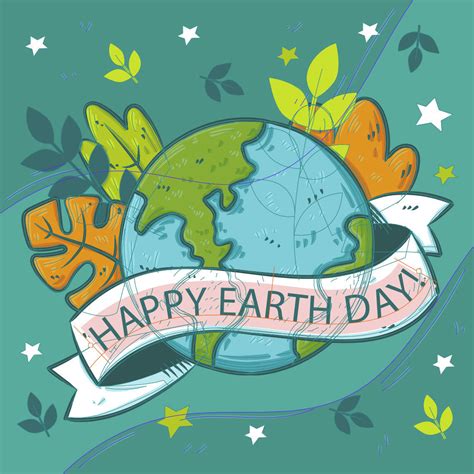 Cartoon earth day vector