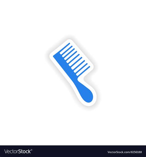 Icon sticker realistic design on paper toothbrush Vector Image