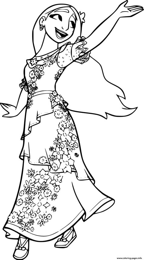 Isabela Encanto Coloring Pages Printable