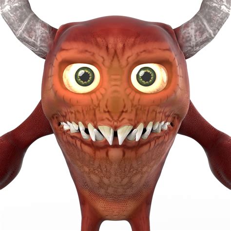 Funny Cartoon Demon with Horns model - TurboSquid 1743644