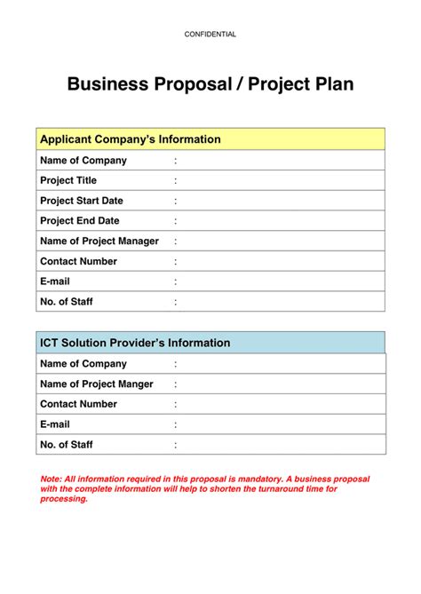 Business Proposal - Sample Templates in Word and Pdf formats