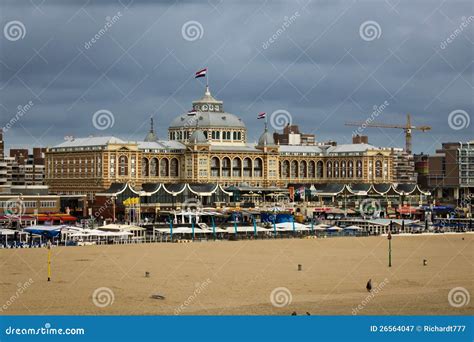 Kurhaus of Scheveningen editorial photography. Image of clouds - 26564047