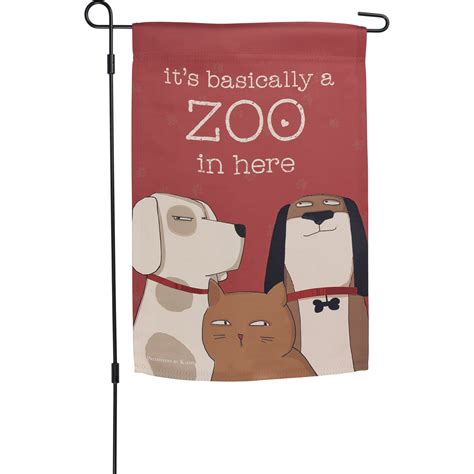 It's Basically A Zoo In Here Garden Flag | Primitives By Kathy