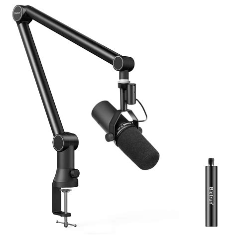 Snapklik.com : Boom Mic Arm For Shure SM7B/MV7/Blue Yeti, 2024 New Upgraded Microphone Desk Mount