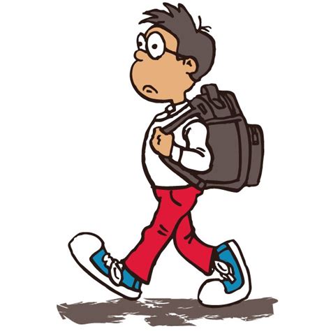 Boy Walking To School Clipart | Free Images at Clker.com - vector clip art online, royalty free ...