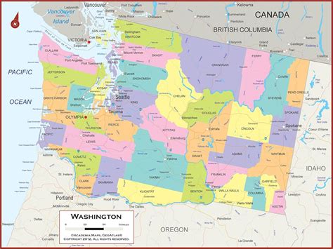 Map Of Washington State Counties - London Top Attractions Map