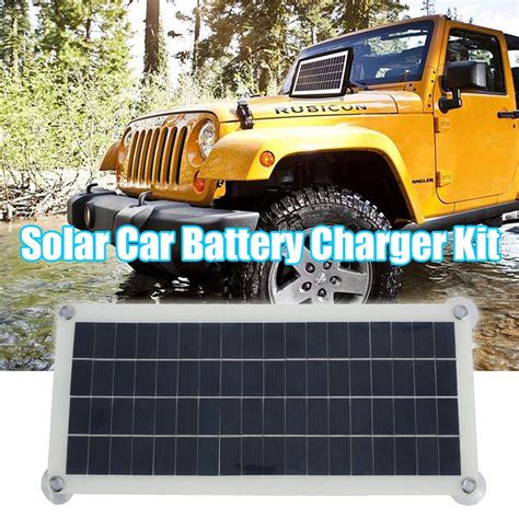 HOTBEST Solar Car Battery Charger Kit,12 V, 10 W,Polycrystalline ...