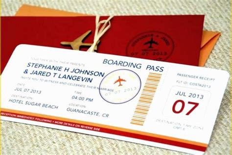 46 Airline Ticket Invitation Template Free Download ...