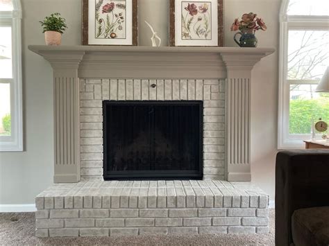 10 Gorgeous Gray Painted Brick Fireplaces - Brick-Anew