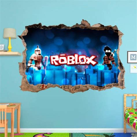 Roblox 3D Smashed Wall Decal Broken Wall Sticker Wall Art | Sticker ...