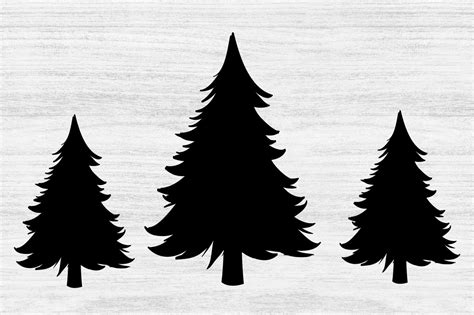 Pine Trees Silhouettes Graphic by moonlightsvgco · Creative Fabrica