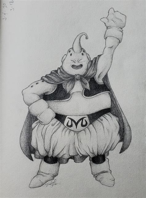 Majin Buu doodled by yours truly : r/dbz