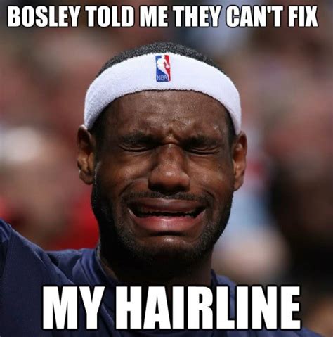 Tears - The 50 Meanest LeBron James Hairline Memes of All Time | Complex