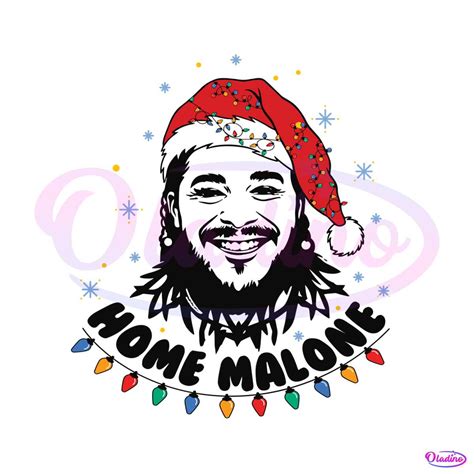 Funny Christmas Home Malone SVG