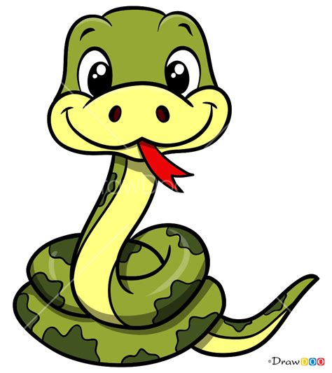 How to Draw Cartoon Snake, Snakes