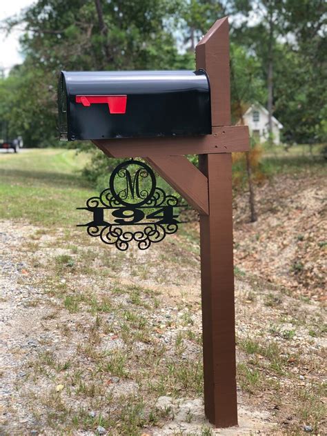 Custom Monogram Mailbox Address Sign | Etsy