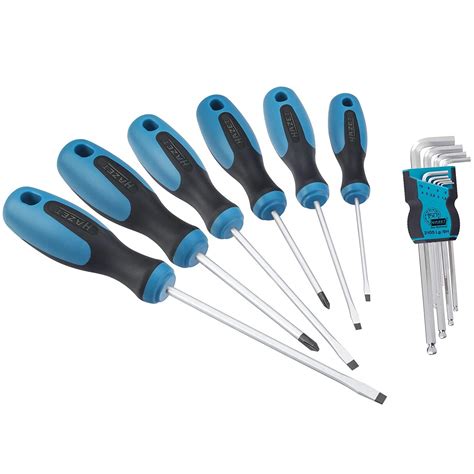 HAZET 810/2 6 Piece Anniversary Screwdriver Set Bonus Metric Hex Allen Key Set - Screwdriver ...