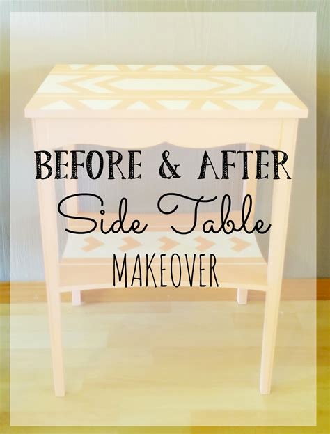 Before and After - Side Table Makeover - Little Vintage Cottage