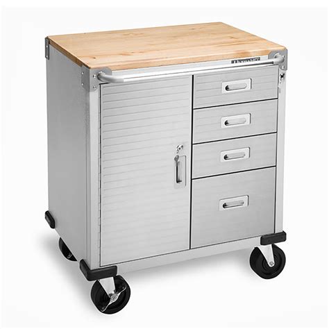 Rolling Cabinet Locking Tool Box Chest Stainless Steel 4-Drawer Garage Storage | eBay