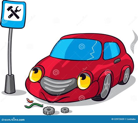 Cartoon Broken Car Royalty Free Stock Images - Image: 22972659