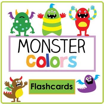 Monster Color Flashcard Set by Meg English | TPT