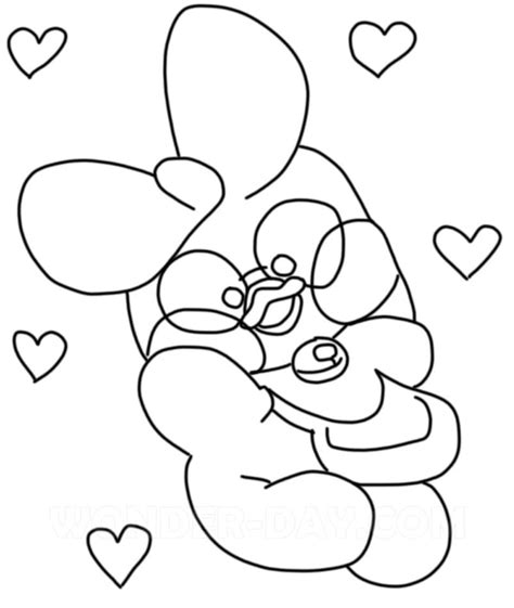 Adorable Lalafanfan Duck Coloring Page - Free Printable Coloring Pages for Kids