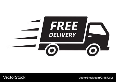 Fast and free shipping delivery truck Royalty Free Vector