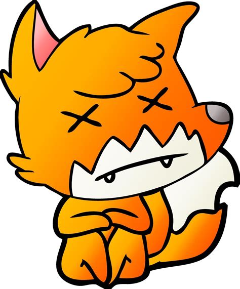 cartoon dead fox 12445658 Vector Art at Vecteezy