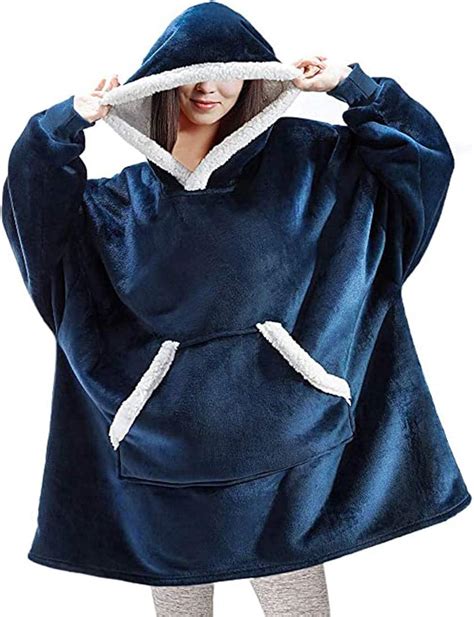 Oversized Hoodie Blanket Sweatshirt, Super Soft Sherpa Warm Comfortable ...