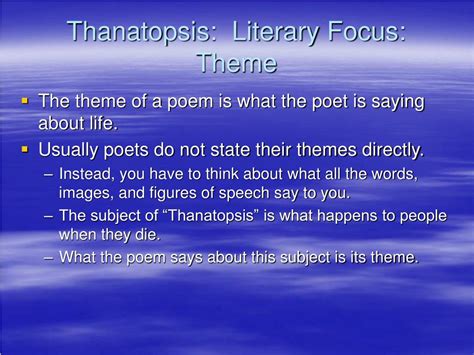 PPT - Thanatopsis PowerPoint Presentation, free download - ID:224590