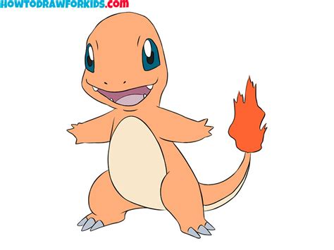 How to Draw Charmander - Easy Drawing Tutorial For Kids