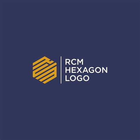 RCM HEXAGONAL LOGO DESIGN VECTOR 7399967 Vector Art at Vecteezy