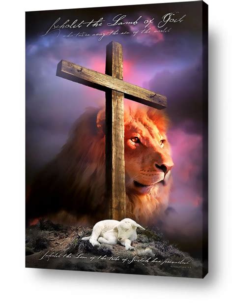 BEHOLD THE LAMB OF GOD - Art Poster - Christian Wall Decor