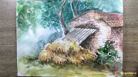 Watercolor Scenery Drawing Easy Tutorial Httpsyoutubentdkrxa - GranNino