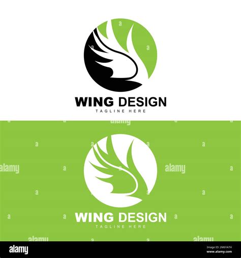 Wings Logo, Phoenix Logo, Bird Wing Vector, Template Illustration, Wing Brand Design Stock ...