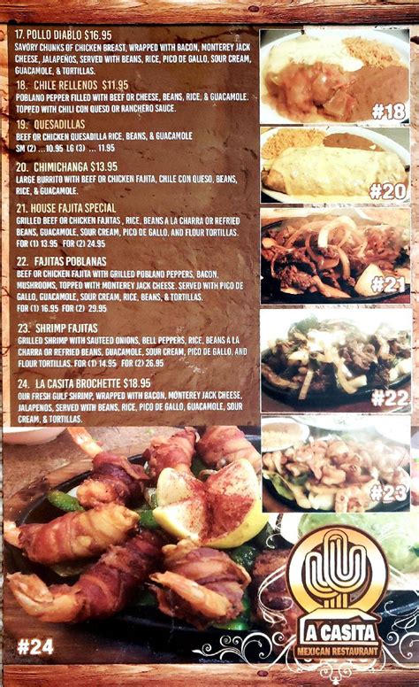 Menu at La Casita Mexican Restaurant, Porter, FM1314