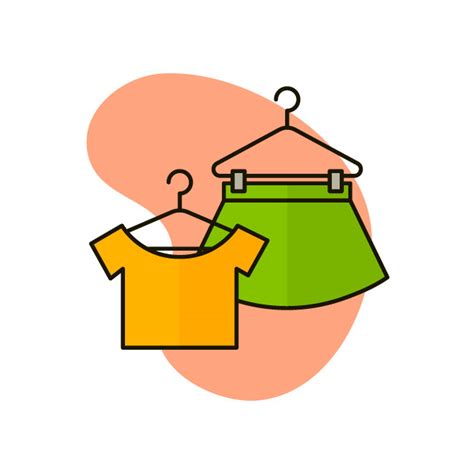 Clothes on Hangers Royalty Free Stock SVG Vector and Clip Art