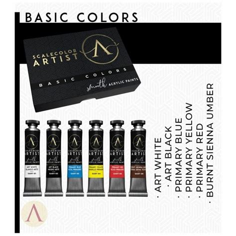 Scale 75 Scalecolor Artist Basic Colours Paint Set