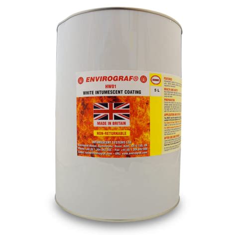 Envirograf HW01F White intumescent Coating for Wood 1L | IPF, UK