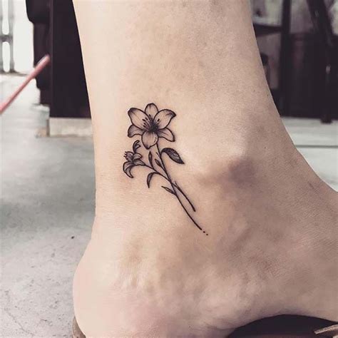 Pin by Carrie Pollitt on Lily flower tattoos | Anklet tattoos, Ankle tattoo designs, Lily tattoo