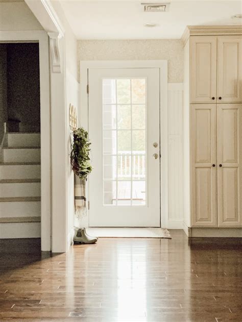 Country Cottage Wallpaper in the Kitchen & Entryway - Eleanor Rose Home