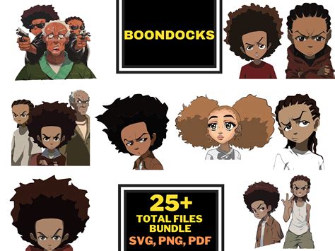 25 Total Files Boondocks SVG Bundle Riley Freeman SVG Anime - Etsy Canada