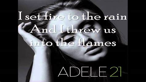 Adele - Set Fire to the Rain [Lyrics] - YouTube