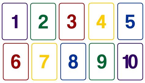 the numbers are arranged in different colors