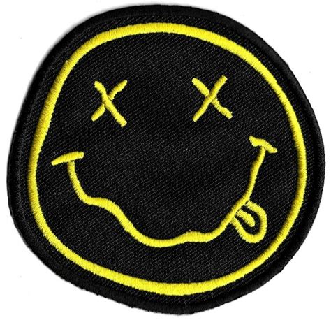 Nirvana - Smiley Face Logo - [Round] Embroidered Iron / Sew On Patches | eBay | Round logo ...