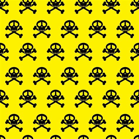 Seamless background pattern skulls. Danger warning wallpaper. Vector ...