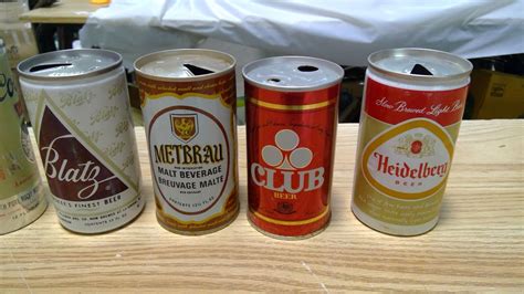 7 vintage beer cans