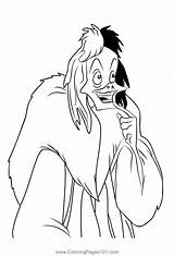 Cruella De Ville06 Coloring Page For Kids  Free 101 Dalmatians sketch template