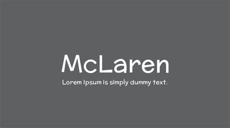 McLaren font | free download for WEB