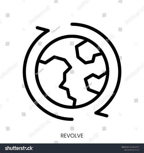 Revolve Icon Line Art Style Design Stock Vector (Royalty Free ...